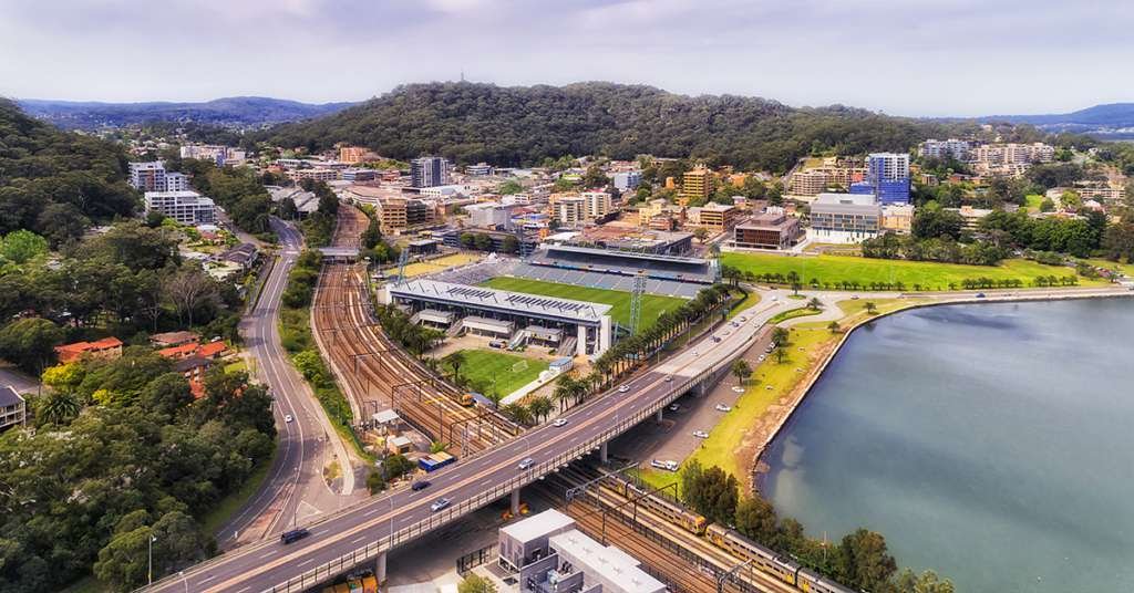 Central Coast Mariners stadium and surrounding Gosford area