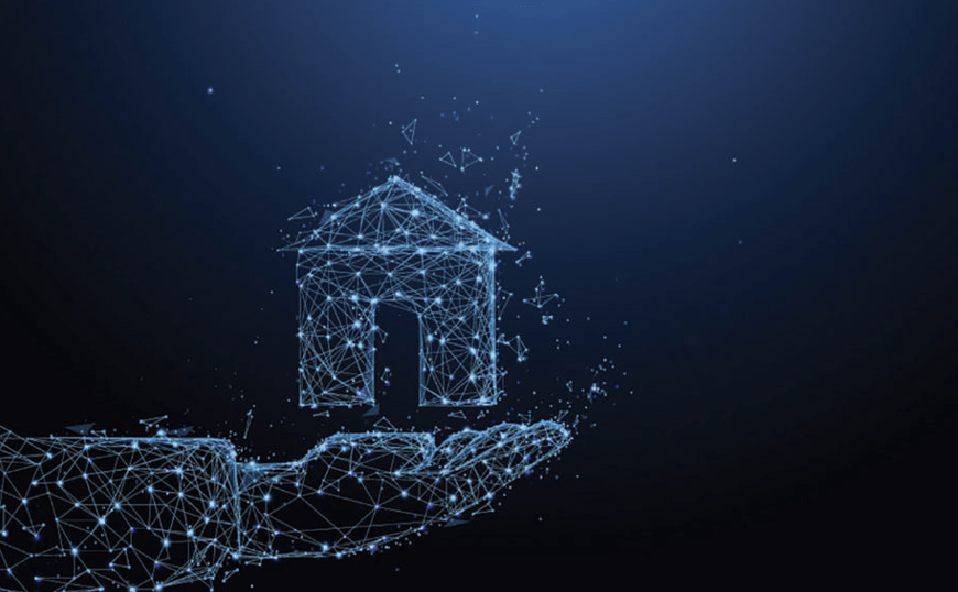 hand holding a house